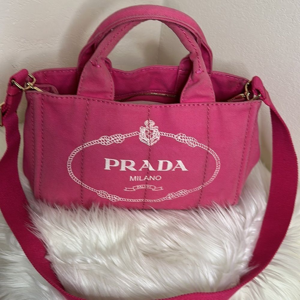 💯Authentic Prada Canapa Two Way - Small sized 🍀 - Picture 13 of 17